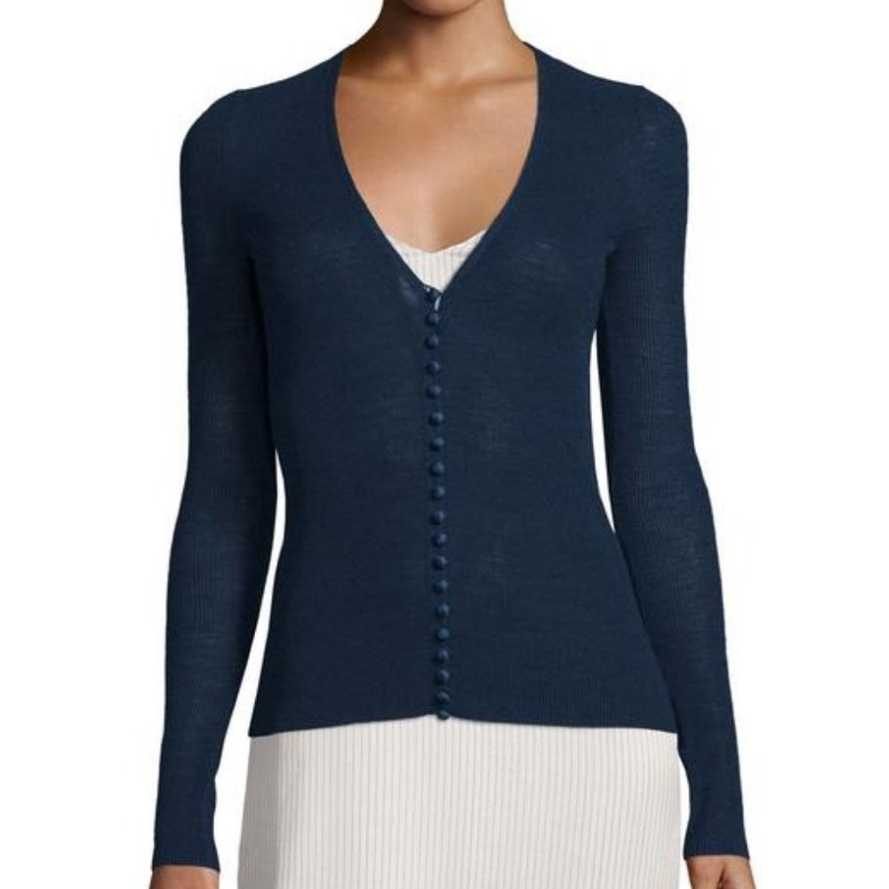 The Row Blue Jair  L/S cardigan sweater top NEW XS